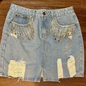 Swarovski detail diamond skirt